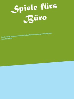 cover image of Spiele fürs Büro